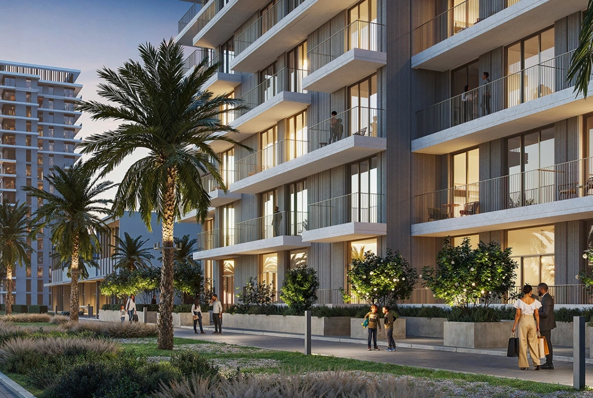 Exterior of the apartments at Parkland, an off-plan project at Dubai Hills Estate by Emaar in Dubai.