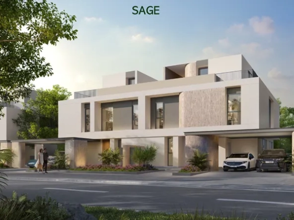 Elegant exterior of Golf Lane Villa SAGE, an off-plan project by Emaar in Emaar South.