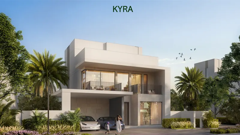 Elegant exterior of Golf Lane Villa KYRA, an off-plan project by Emaar in Emaar South.