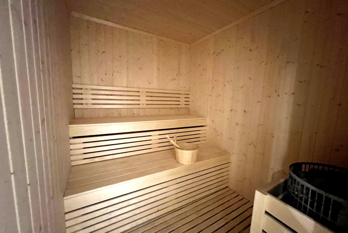 Sauna available for residents in Laya Heights, Studio City, Dubai.