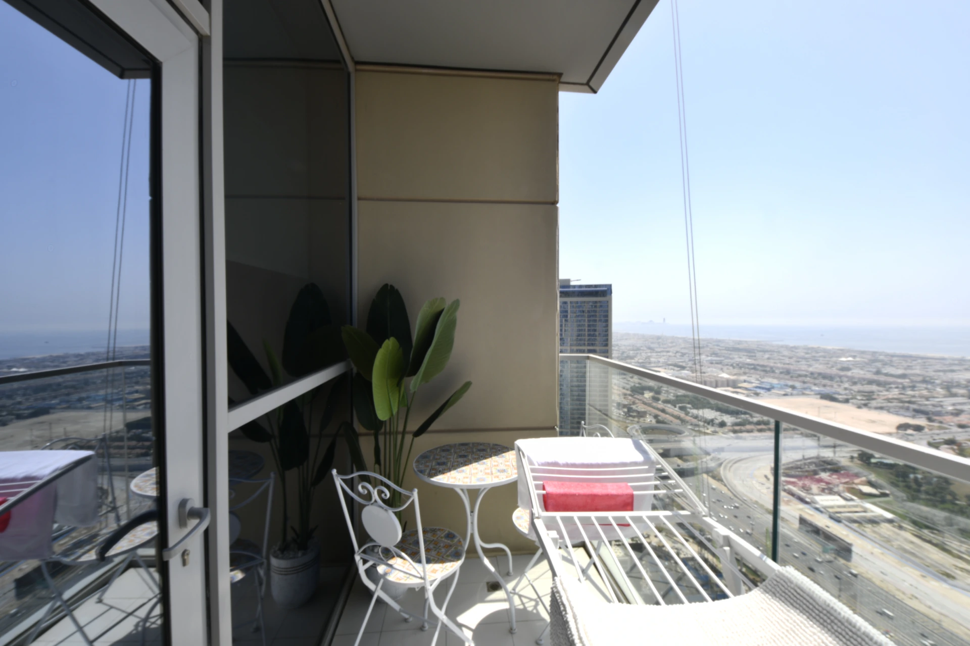 Balcony view from a resale 3-bedroom apartment in Amna Al Habtoor, Dubai