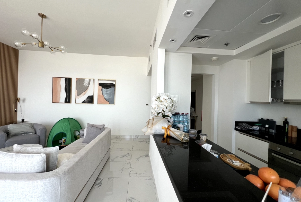 Another view of the interior in a resale 3-bedroom apartment in Amna Al Habtoor, Dubai.